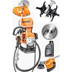 Swazer Sırt Tipi Benzinli Motorlu Tırpan Biçme Makinesi + Maske+ Çapa Aparatı