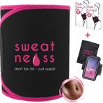 sweatness Fitness antrenmanı için kadın karın eritme kemeri | Fitness karın kemeri | karın için yağ yakıcı | Stomach Fat Burner kemer | E-kitap antrenman planı, spor bileklik ve çanta dahil, Pembe.,
