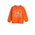 Sweatshirt Kayak Baskılı Uzun Kollu Bisiklet Yaka Şardonlu
