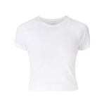 Sweaty Betty Athlete Crop Seamless T-Shirt, XS, 5003304559, Beyaz, Kadın