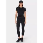 Sweaty Betty SB10169-001 ALL DAY CROPPED T-SHIRT Siyah Bisiklet Yaka Slim Fit KadınT-Shirt