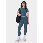 Sweaty Betty SB10169-6636 ALL DAY CROPPED T-SHIR Mavi Bisiklet Yaka Slim Fit KadınT-Shirt