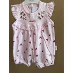 Sweeety Bebek Tulum | Çiçek Nakışlı | 3-6 Ay, 6-9 Ay, 9-12 Ay | Kız Bebek Yazlık Tulum Pembe - 6 - 9 Ay