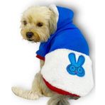 Sweet Blue Rabbit Kapşonlu Sweatshirt Köpek Kıyafeti Köpek Elbisesi