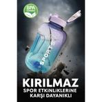 Sweet Ela Sporcu Su Matarası Su Matarası Bpa Free 2.2L Suluk Gym Matara (Kırılmaz Ürün)