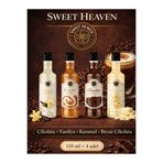 Sweet Heaven 4'lü Karışık Kahve Ve Kokteyl Şurubu 4x110ml (BEYAZ ÇİKOLATA ,KARAMEL,ÇİKOLATA, VANILYA)