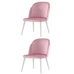 Sweet Home 2 Adet Limon Ahşap Beyaz Mutfak Salon Yemek Odası Sandalyesi