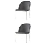 Sweet Home 2 Adet Limon Metal Krom Mutfak Salon Yemek Odası Sandalyesi