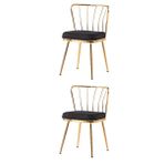 Sweet Home 2 Adet Metal Ayak Güneş Gold Mutfak Salon Yemek Odası Sandalyesi