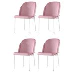 Sweet Home 4 Adet Limon Metal Beyaz Mutfak Salon Yemek Odası Sandalyesi