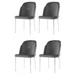 Sweet Home 4 Adet Limon Metal Krom Mutfak Salon Yemek Odası Sandalyesi