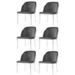 Sweet Home 6 Adet Limon Metal Krom Mutfak Salon Yemek Odası Sandalyesi
