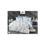 Sweet Home Collection %100 Pamuk Çift Kişilik Nevresim Takımı Özel Dikim Kare Desenli Lastiksiz Çarşaflı