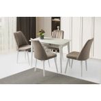 Sweet Home Masa Sandalye Açılır 60 x 100 cm mini silva marmo masa 4 adet sude sandalye takım