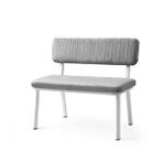 Sweet Home Masa Sandalye Esinti Sırtlı Bench Puf 40cm X 95cm Gri