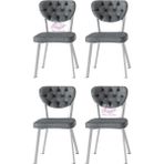 Sweet Home Masa Sandalye Simge Metal Sandalye 4'lü Set Beyaz Renkli Ayak Cafe Mutfak Salon Yüksek Dayanıklılık