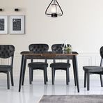 Sweet Home Milano H Gloss Mdf Irony Masa +4 Adet Gala Sandalye Takım