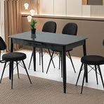 Sweet Home Milano MDF Ortadan Açılır Masa ve 4 Adet Ece Sandalye Takımı