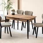 Sweet Home Milano MDF Ortadan Açılır Masa ve 4 Adet Esinti Sandalye Takımı
