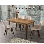 Sweet Home Silva 70x120 cm Açılır Diş Budak Masa + 4 Adet Defne Sandalye Takımı