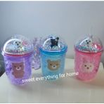 Sweet Pipetli Çift Çidarlı Mika Suluk - Açık Mavi
