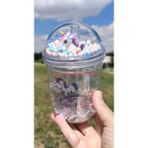 Sweet Pipetli Çift Çidarlı Mika Suluk - Şeffaf