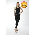 Sweet Sauna Atlet Üst ve Tayt Termal 2'li Egzersiz Spor Takım - 3XL - Siyah