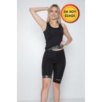 Sweet Sauna Egzersiz Termal Kadın Atlet ve Şort Takım - 2XL - Siyah