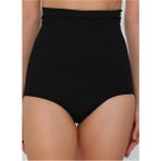 Sweet Sauna Göbek Alt Karın ve Basen Toparlayıcı Sıkılaştırıcı Gögüs Altı Kadın Kaydırmaz Siyah Yüksek Bel Silikonlu Slip Korse - XL