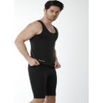 Sweet Sauna Unisex Sweet Sauna Atlet ve Şort Takım, Siyah Renk, Sentetik Malzeme ile Termal Özellikli Erkek Giyimi