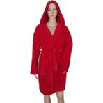 Sweet's Collection Kadın Welsoft Peluş Sabahlık - 2XL - Ateş Kırmızı