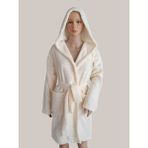 Sweet's Collection Kadın Welsoft Peluş Sabahlık - S - M - Açık - Krem Rengi