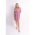 Sweets Collection Kadın Welsoft Peluş Sabahlık - S - M - Pudra - Pudra