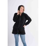 Sweet'S Collection Uzun Tunik Welsoft Peluş Ceket - 01-Siyah - XL
