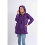 Sweet'S Collection Uzun Tunik Welsoft Peluş Ceket - Koyu Mor - 3XL