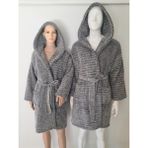 Sweet's Collection Welsoft Peluş Kırçıllı Sabahlık - 2XL - Gri