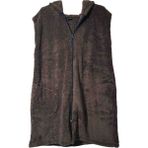 Sweet's Collection Yelek Kadın Uzun Tunik Welsoft Peluş - 3XL - Antik Taba
