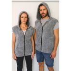 Sweet's Collection Yelek Unisex Wellsoft Peluş - Gri Kırçıllı