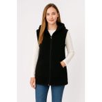 Sweet's Collection Yelek Uzun Tunik Welsoft Peluş Kadın - 19-Siyah