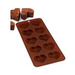 Sweetsorcery Myebi 10'Lu Kahverengi Kalp Çikolata Kalıbı