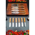 Swencraft 12 Parça Set 6 Ad Steak Mutfak Meyve Sebze Bıçağı ve 6 Ad Tereyağı,reçel, Çikolata Bıçağı Çeyiz Seti - Ahşap