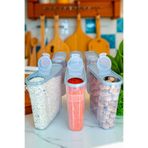SWENCRAFT 6 Adet 4 Litre Sızdırmaz Erzak Bakliyat Kiler Box Saklama Kabı 6 'lı Set Lüks Şık Kutu Gri