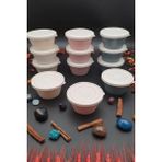 Swencraft Saklama Beslenme Kabı Çerezlik 12'li Set Mikrodalgaya Derin Dondurucuya Girebilen Lüks Kutu - Renkli