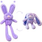 Swico Remado Çekilebilir Kulaklı Sevimli Tavşan Peluş Oyuncak 30CM (Yurt Dışından) - Mor - 30x10 cm