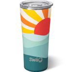 Swig Life 22 oz Bardak, Kapaklı Yalıtımlı Kahve Bardağı, Bardak Tutucu Dostu, Bulaşık Makinesinde Yıkanabilir, Paslanmaz Çelik, Sıcak ve Soğuk İçecekler için Yalıtımlı Büyük Seyahat Kupaları (Güneş