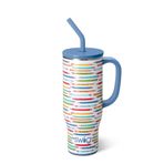 Swig Life 30 oz Mega Kupa, 30 oz Saplı ve Pipetli Bardak, Bardak Tutucu Dostu, Bulaşık Makinesinde Yıkanabilir, Ekstra Büyük Yalıtımlı Bardak, Paslanmaz Çelik Su Şişesi (Öğretmen Yaşamı)