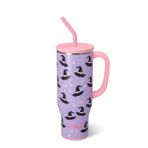 Swig Life 30oz Mega Kupa, Cadılar Bayramı 850 ml Saplı ve Pipetli Bardak, Büyük Yalıtımlı Bardaklar, Bardak Tutucu Dostu Seyahat Kupası, Paslanmaz Çelik 30oz Bardak, Yalıtımlı Su Şişesi (Büyülenmiş)