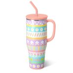Swig Life 40 oz Mega Kupa, 40oz Saplı ve Pipetli Bardak, Bardak Tutucu Dostu, Bulaşık Makinesinde Yıkanabilir, Ekstra Büyük Yalıtımlı Bardak, Paskalya Sepeti Dolguları, Kadınlar için Paskalya