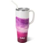 Swig Life 40 oz Mega Kupa, 40oz Saplı ve Pipetli Bardak, Bardak Tutucu Dostu, Bulaşık Makinesinde Yıkanabilir, Ekstra Büyük Yalıtımlı Bardak, Paslanmaz Çelik (Ametist)
