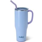 Swig Life 40 oz Mega Kupa, 40oz Saplı ve Pipetli Bardak, Bardak Tutucu Dostu, Bulaşık Makinesinde Yıkanabilir, Ekstra Büyük Yalıtımlı Bardak, Paslanmaz Çelik (Bay Breeze)